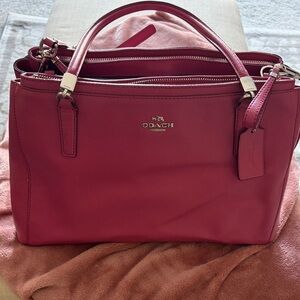 Coach Fuchsia Leather Satchel